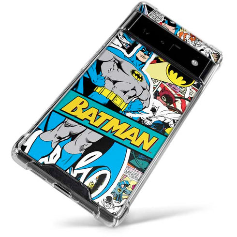 DC Comics Batman Vintage Pose Collage Art Google Pixel 6 Clear Case
